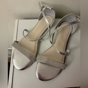 Splendid Silver Strappy Sandals
